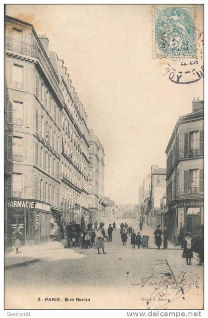 ( CPA 75 )  PARIS 17 ème  /  Rue Baron -