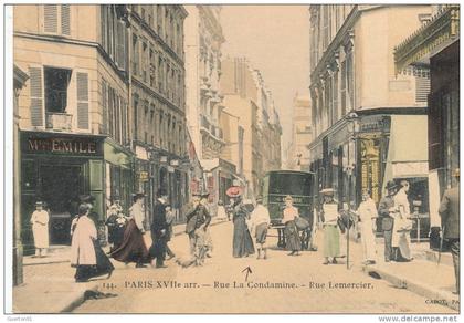 ( CPA 75 )  PARIS 17 ème  /  Rue La Condamine - Rue Lemercier -