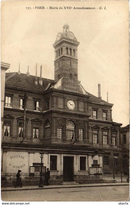 CPA Paris 17e - Mairie du 17e Arrondissement (74775)