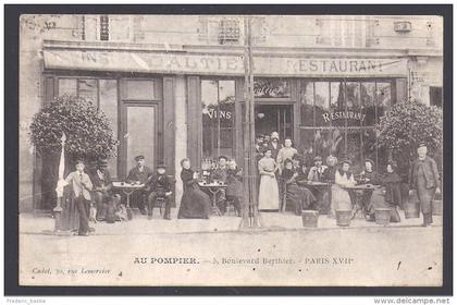 PARIS  17 e - AU POMPIER - 5 , Boulevard Berthier  ( 2 scans )