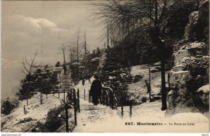 CPA Paris 18e - La butte en hiver (59267)