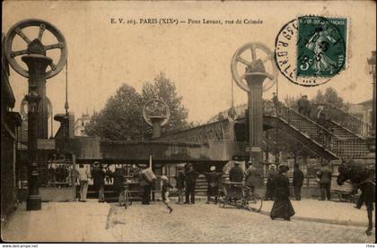 75 - PARIS - arrondissement 19 - Pont levant - rue de Crimée