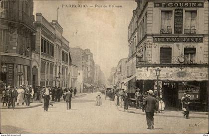 75 - PARIS - arrondissement 19 - rue de Crimée - enseigne tabac