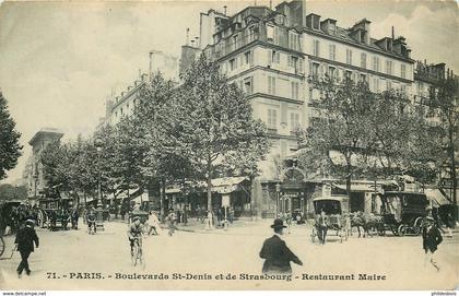 PARIS 20 eme arrondissement  boulevard Saint denis restaurant MAIRE