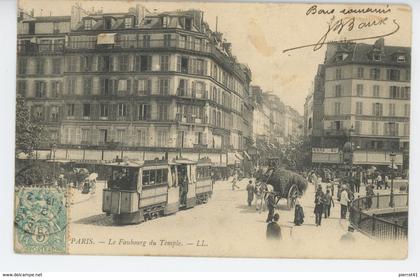 PARIS - IIIème arrondissement - Le Faubourg du Temple (tramway )