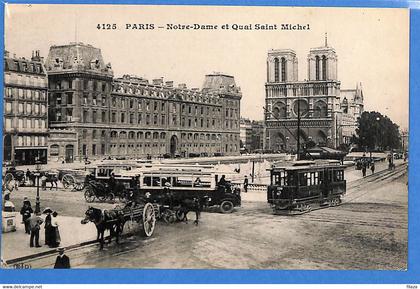 75 - 04 - Paris - Notre Dame et Quai Saint Michel (N9841)