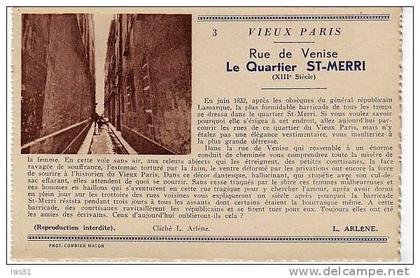 Dép 75 - Q900 - Paris - Arrondissement: 04 - Vieux Paris - Rue de Venise - Le Quartier Saint Merri ( XIIIème siècle )