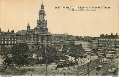 PARIS  09 arrondissement TOUT PARIS   Eglise et la place de la trinité