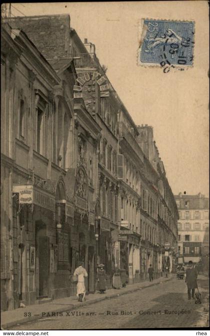 75 - PARIS - arrondissement 17 - Rue Biot - Concert européen - théâtre