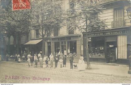 PARIS -17 eme -carte photo -rue Balagny