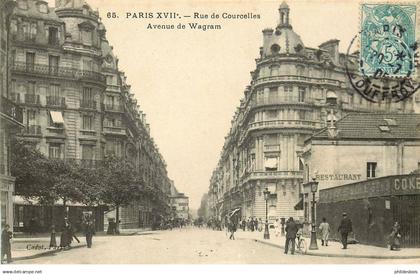 PARIS  arrondissement 17  rue de Courcelles ,avenue de Wagram