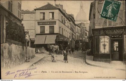 75 - PARIS - arrondissement 18 - Rue Ravignan - Montmartre - boulangerie