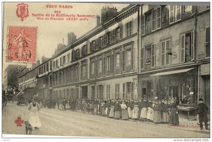 CPA (75 selec) PARIS  19 eme  (tout paris) sortie de la raffinerie SOMMIER rue de flandre