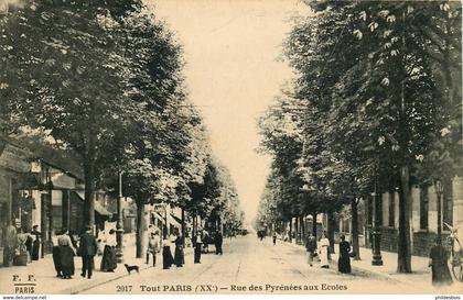 PARIS 20 eme arrondissement  rue des pyrénées  aux ecoles