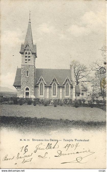 CPA Divonne-les-Bains Temple Protestant