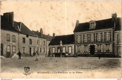 CPA DIXMONT - La Fontaine et la Place (357804)