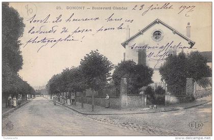 CPA 95 DOMONT BOULEVARD GLANDAZ 1907