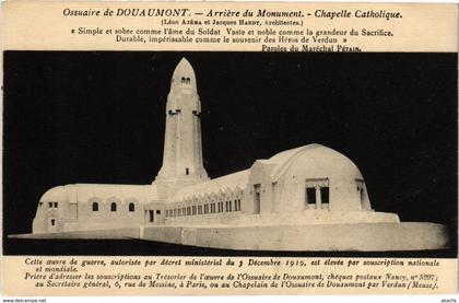 CPA Douaumont - Ossuaire de Douaumont - Arriere du Monument (1036631)