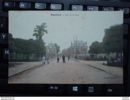 Cpa couleur   DOULLENS rue de la Gare. 190.