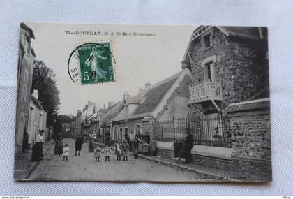 Cpa 1908, Dourdan, rue Grouteau, Essonne 91