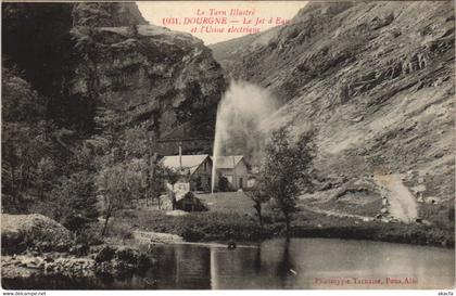 CPA DOURGNE Le Jet d'Eau et l'Usine Electrique (1087600)