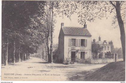 61 - ECOUCHE (Orne) - Avenue d'Argentan et Ecole de Garçons