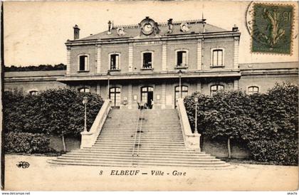 CPA ELBEUF - Ville - Gare (105214)