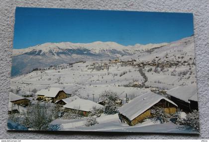 Cpm 1989, l'Embrunais sous la neige, Hautes Alpes 05, Embrun,