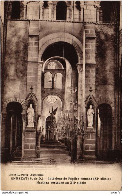 CPA ENNEZAT Interieur de l'Eglise Romane (1256350)