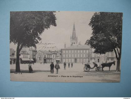 CPA Epernay Place de la République  1916