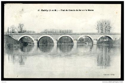 Cpa  du 77 Esbly Pont du Chemin de fer sur la Marne       DPTY10