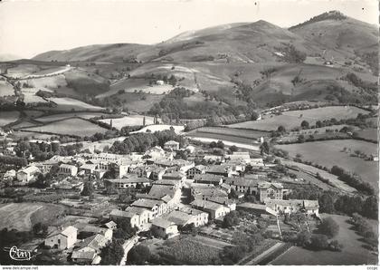 CPSM Espelette vue aérienne et Mont Darain