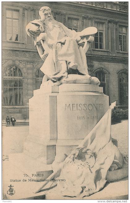 PARIS - Statue de MEISSONIER (Louvre )