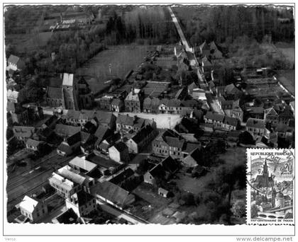 Carte Postale Ancienne de ESTERNAY vue aérienne