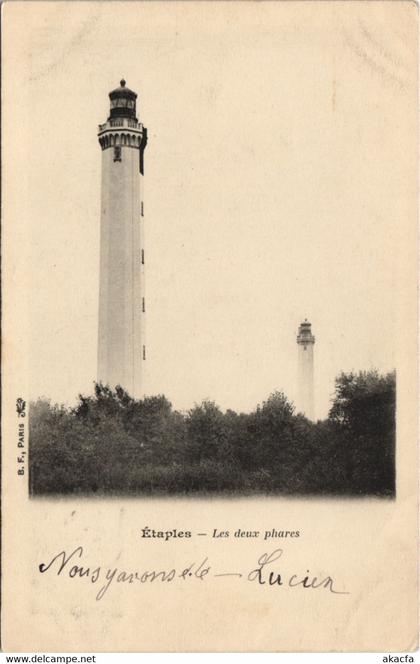 CPA ÉTAPLES - Les deux phares (129620)