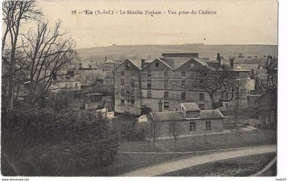 Eu - Le Moulin Paskam - Vue prise du Château