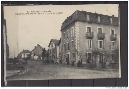 19  - Eygurande-Merlines - Avenue de la Gare - hotel du pavillon - animée