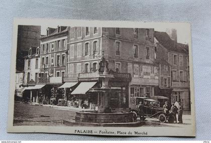 Falaise, fontaine, place du marché, Calvados 14