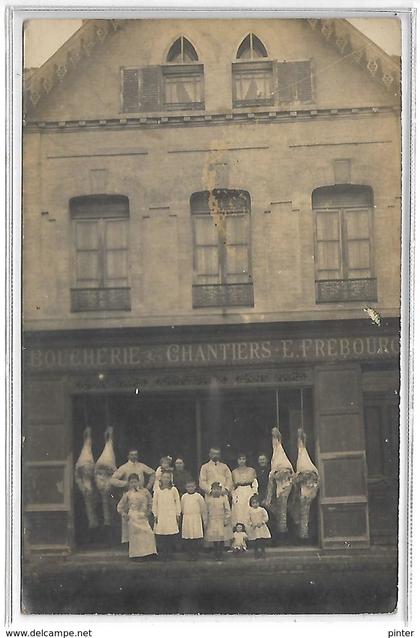 FECAMP - Devanture de MAGASIN - BOUCHERIE E. FREBOURG - CARTE PHOTO