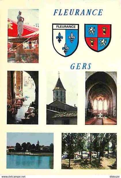 32 - Fleurance - Multivues - Blasons - CPM - Voir Scans Recto-Verso