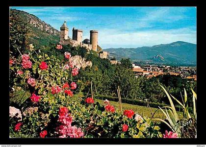 09 - Foix - Le château fort des Comtes de Foix - Fleurs - CPM - Voir Scans Recto-Verso