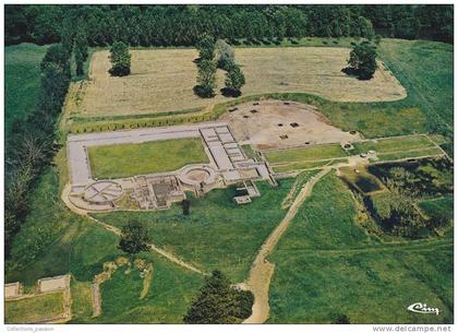 cp , 89 , St-PÈRE-sous-VEZELAY , Fouilles des Fontaines-Salées , Vue générale aérienne du Site