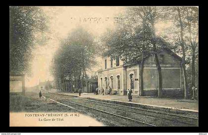 77 - Fontenay - Trésigny - La Gare de l'Est - Animée - CPA - Voir Scans Recto-Verso