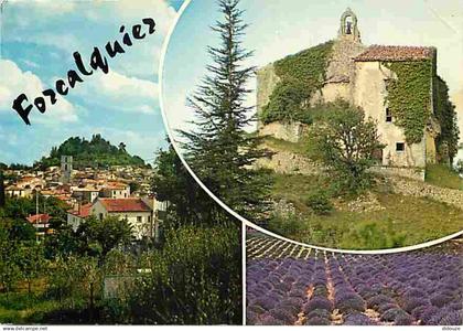 04 - Forcalquier - Multivues - Champs de Lavande - CPM - Voir Scans Recto-Verso