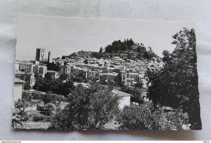 Cpsm, Forcalquier, vue générale avec la citadelle, Alpes de Haute Provence 04