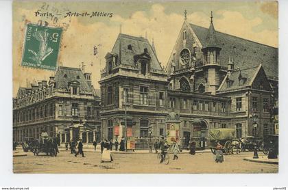 PARIS - IIIème arrondissement - ARTS ET METIERS (belle carte toilée)