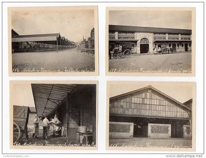 Vaugirard cheval abattoirs 4 photos originales ca1900 horse slaughterhouse (W4_226)