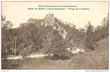 Franche-Comté - Route de Maîche à Saint-Hippolyte - Virage de l'Aiguille (CLB)