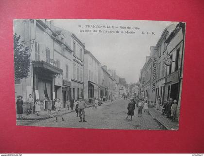 Carte    Franconville   Rue de Paris  Au coin du Boulevard de la Mairie