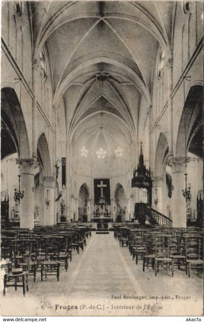 CPA FRUGES - Interieur de l'Église (129592)